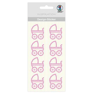 Designklistermärke Baby Girl [ 8 styck ] – rosa, 