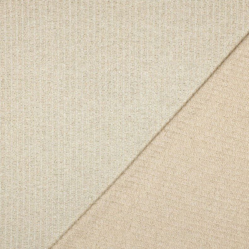 Ribbstickat lurex – yllevit/guldmetallic,  image number 3