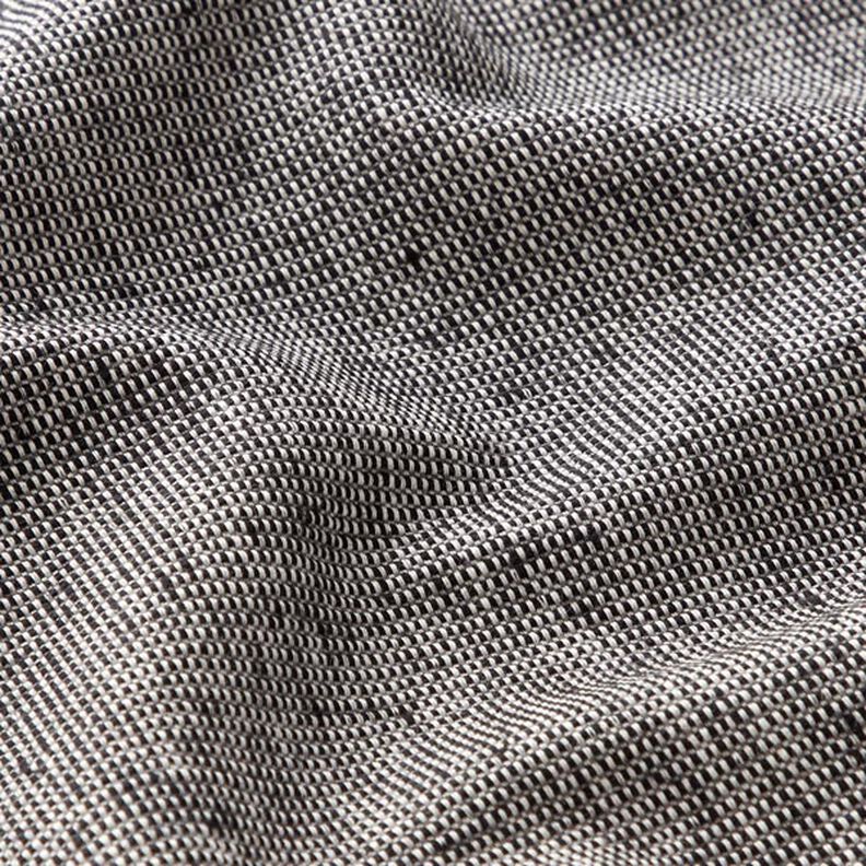 Dekorationstyg halvpanama ribbstruktur återvunnen bomull – svart/vit,  image number 2