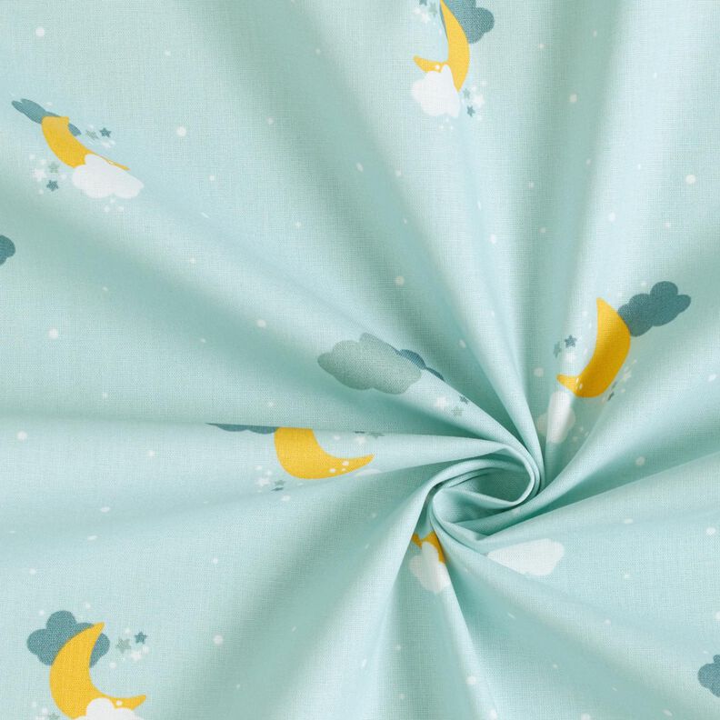 Bomullspoplin Stjärnhimmel – ljus mint,  image number 3