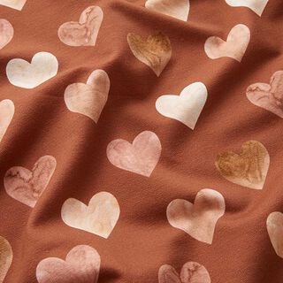 Sweatshirt Ruggad Akvarellhjärtan Digitaltryck | by Poppy – terracotta/lax, 