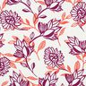 Viskos-linne-mix Blommor | Poppy Fabrics – elfenbensvit/druva,  thumbnail number 1