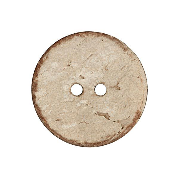 Kokosnötknapp 2-håls Basic Chalky - beige,  image number 1