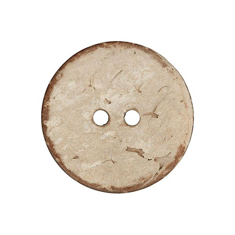 Kokosnötknapp 2-håls Basic Chalky - beige,  image number 1