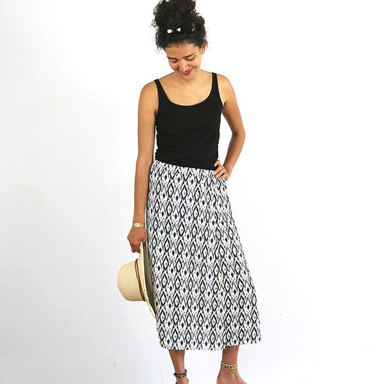 FRAU GINA - kjol i omlottstil med fickor i sidosömmarna, Studio Schnittreif  | XS -  XL,  image number 7
