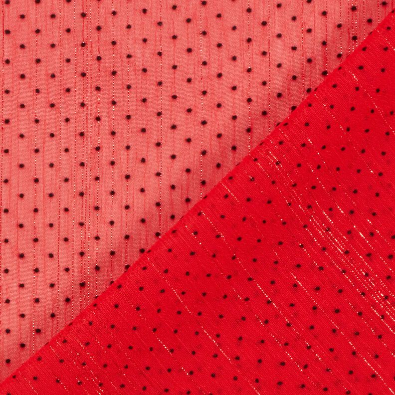 chiffong glitterränder och prickar – rött, image number 4