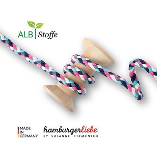Ekologisk flätad snodd Twist Me Big Mix [12 mm] | Albstoffe – pink/navy, 
