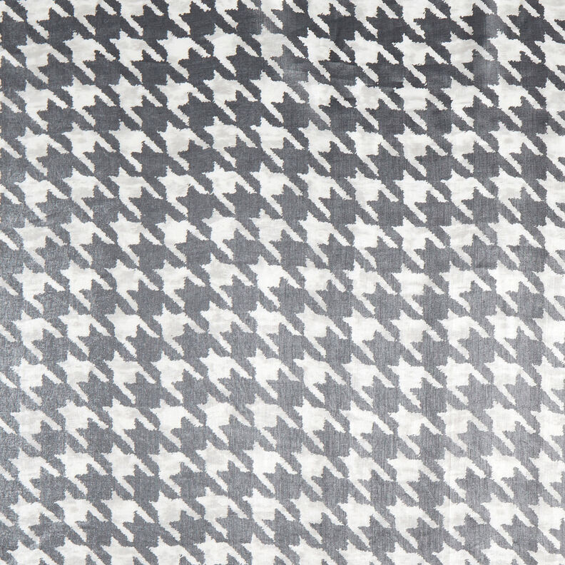 viskosmix metallisk glans hundtandsmönster – svart/vit,  image number 1