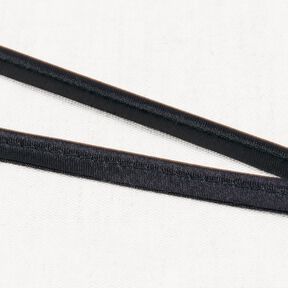 Satin passpoalband [10 mm] – svart, 