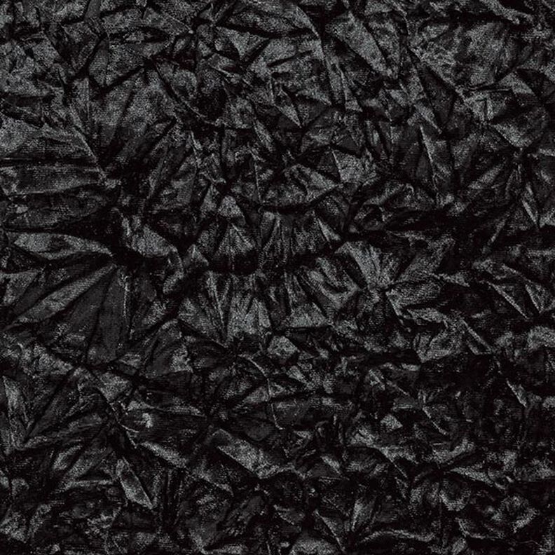 Krossad sammet stretch – svart,  image number 1