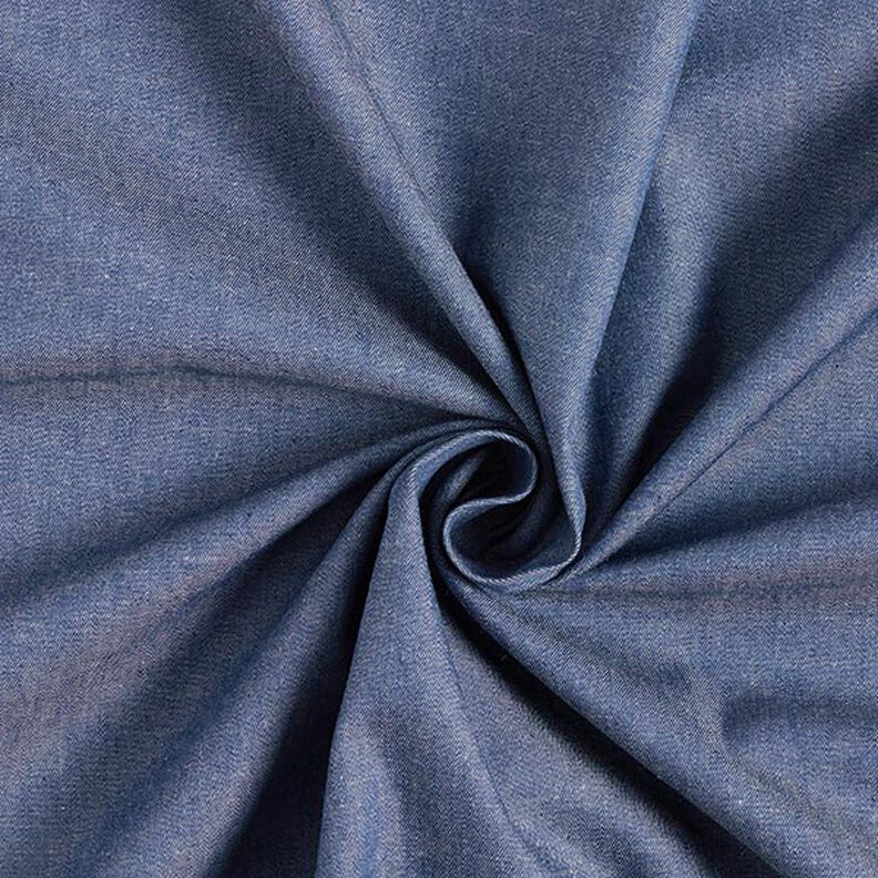 Bomullschambray jeanslook – marinblått,  image number 1