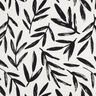 Dekorationstyg Halvpanama minimalistiska blad – svart/elfenbensvit,  thumbnail number 1