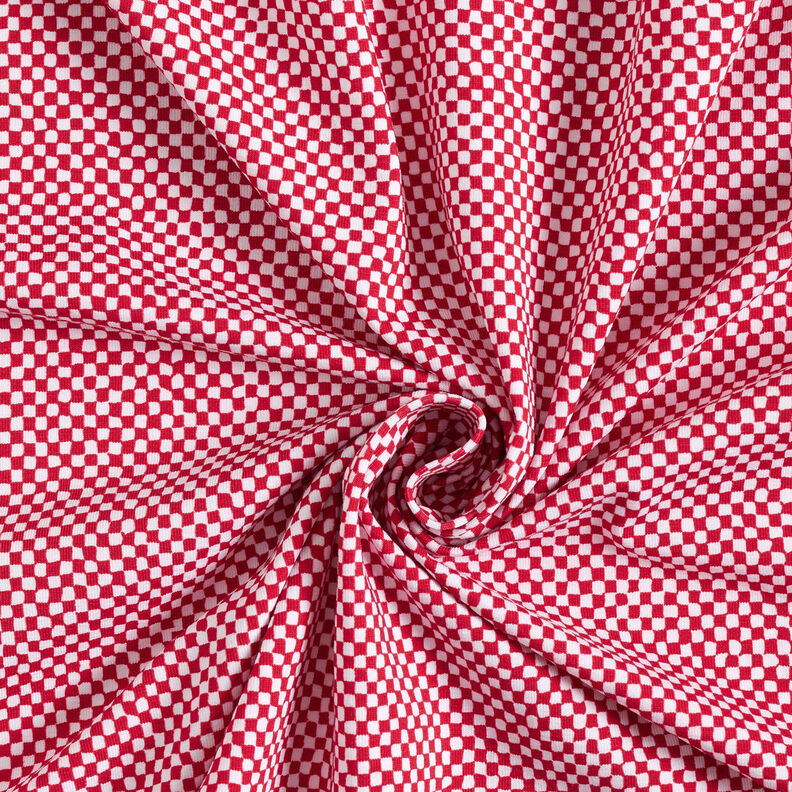 GOTS Bomullsjersey Minirutor | TCC x LOOKS by Wolfgang Joop – rött/vit,  image number 5