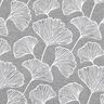 Dekorationstyg Jacquard stor ginkgo – granit/elfenbensvit,  thumbnail number 1