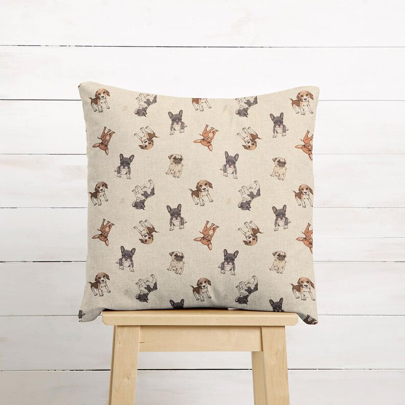 Dekorationstyg Halvpanama valpar &ndash; natur/gr&aring;,  image number 6