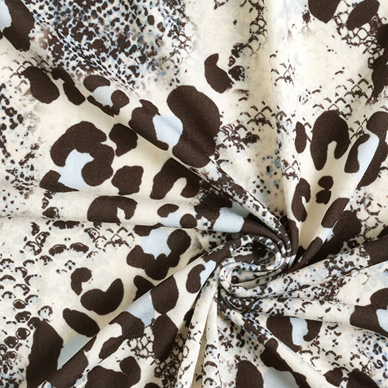 polyesterjersey ormtryck – vit/svart,  image number 3