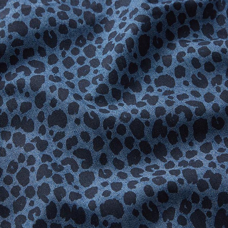 stretchjeans leopardmönster – jeansblå,  image number 2