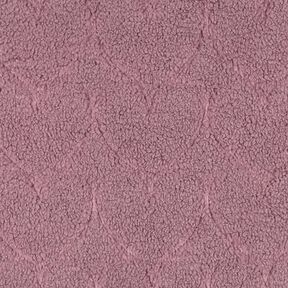 Fuskpäls hjärtmönster | Poppy Fabrics – mörk gammelrosa, 