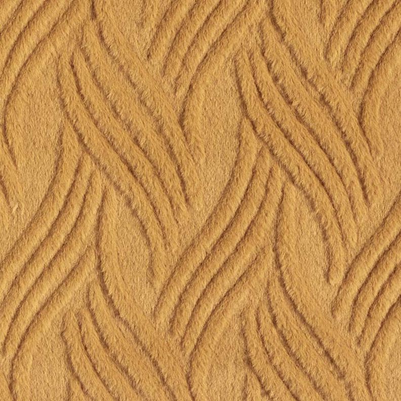 Fuskpäls Vågiga linjer – rådjursbrun,  image number 1