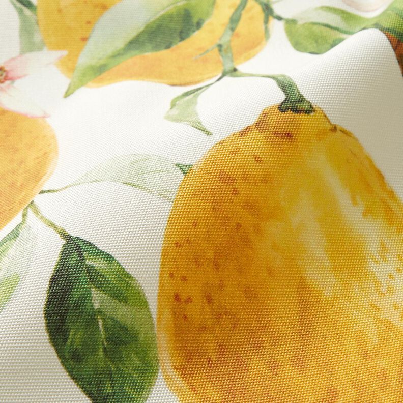 Outdoortyg Canvas citroner – elfenbensvit/citrongul,  image number 3