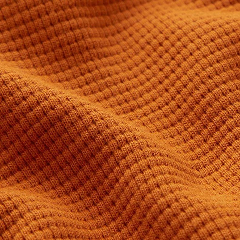 Mini-bomullsvåffeljersey enfärgad – terracotta,  image number 3