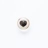 Hjärtformad knapp med ögla och guldfärgad kant [ Ø 11 mm ] – svart/guld,  thumbnail number 1