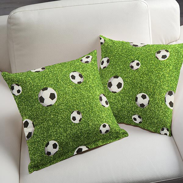Dekorationstyg Canvas Fotbollsplan – grön,  image number 6