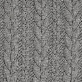 Jerseyjacquard Cloqué Flätat mönster – ljusgrått, 