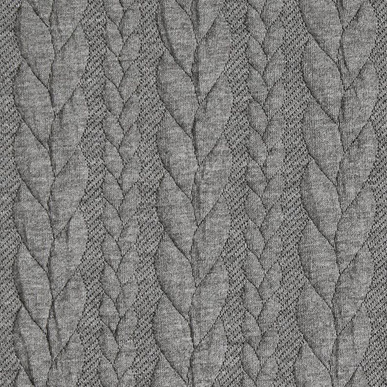 Jerseyjacquard Cloqué Flätat mönster – ljusgrått,  image number 1