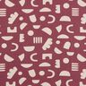 Alpfleece abstrakta former  – druva/natur,  thumbnail number 1