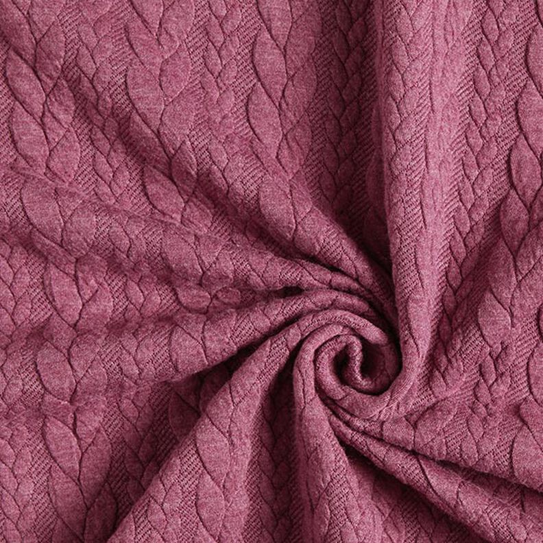 Jerseyjacquard Cloqué Flätat mönster – hallon,  image number 3