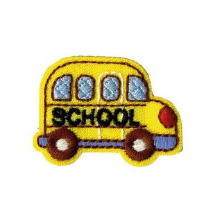 Applikation Skolbuss [ 3 x 3 cm ] – gul, 