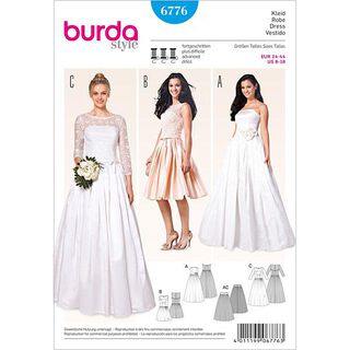 Brudklänning / Korsettklänning / Kjol , Burda 6776, 