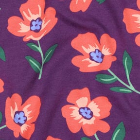 Sweatshirt Ruggad Blommor | by Poppy – rödlila/hummer, 