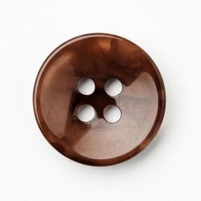 4-hålsknapp marmorerad [Ø 15 mm] – brun, 