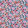 Bomullspoplin blommor | Poppy Fabrics – svartblå,  thumbnail number 1