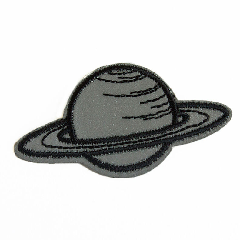 Tygmärke  reflekterande planet [ 6,9 x 3,6 cm ] – silver,  image number 1