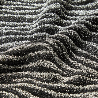 Jersey med lurex-zebramönster – svart/silver, 