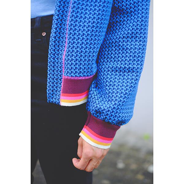 GOTS Ribbade muddar CUFF ME COLLEGE [ 140 cm | 7 cm ] | Albstoffe – bordeauxrött/rött,  image number 2