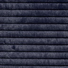 Fuskpäls med breda horisontella ränder – nattblå, 