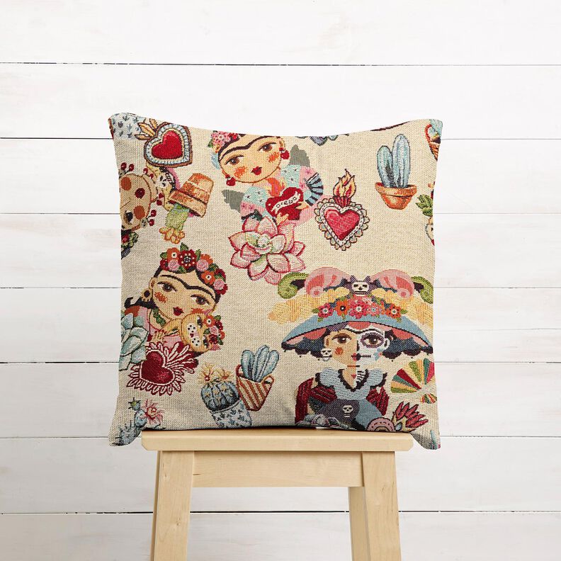 Dekorationstyg Gobel&auml;ng kvinnliga konstn&auml;rer &ndash; ljusbeige/r&ouml;d,  image number 6