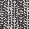 Dekorationstyg Halvpanama abstrakta linjer – elfenbensvit/svart,  thumbnail number 1