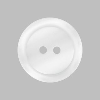 Plastknapp 2-håls Basic - vit, 