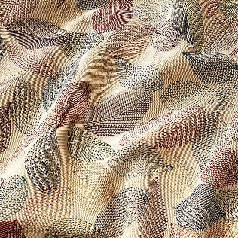 Dekorationstyg Gobeläng lövskisser – ljusbeige/grön,  image number 2