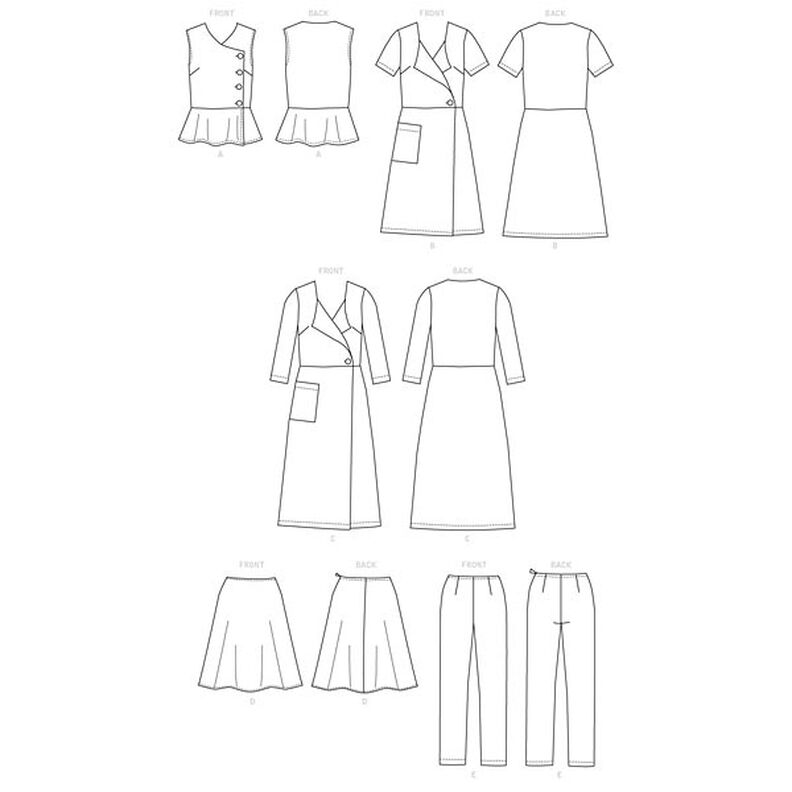 Överdel, klänning, kjol, byxor, Butterick 6670 | 40-48,  image number 11