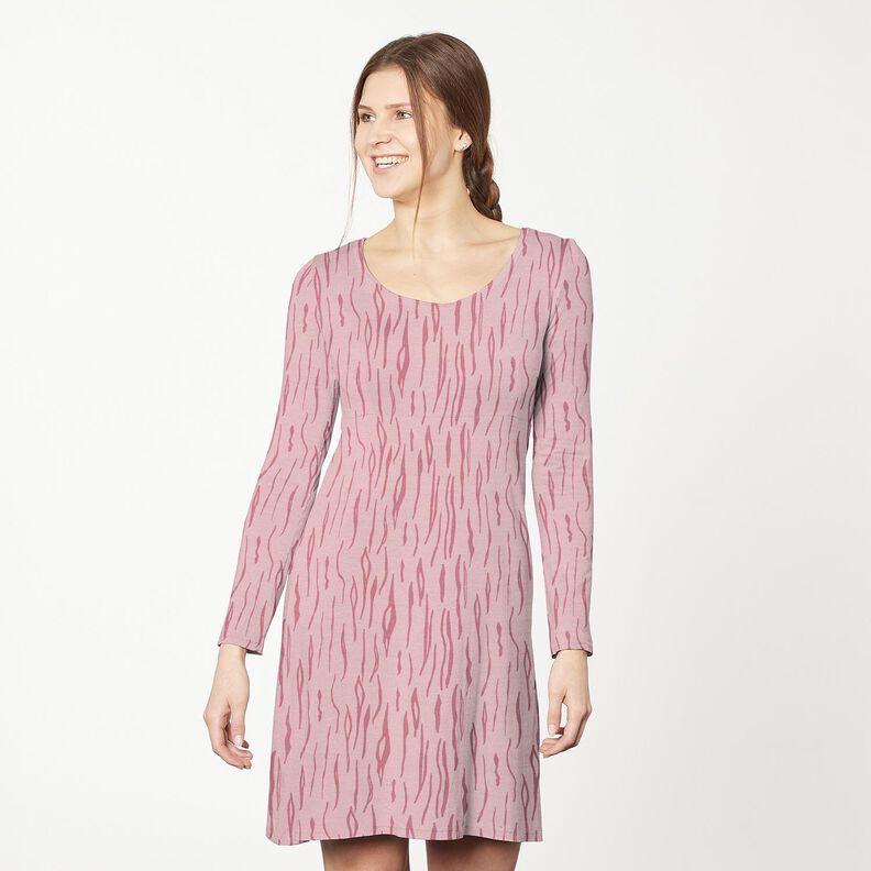 bomullsjersey zebra – ljus gammelrosa, image number 5
