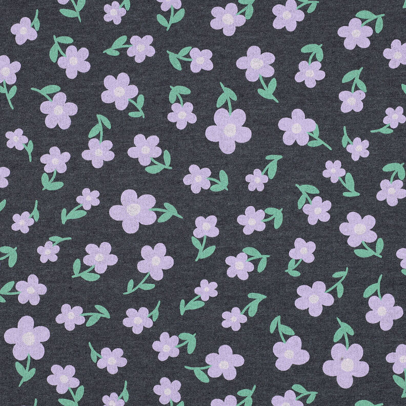 Sweatshirt Blommor | by Poppy – antracit/fläder, image number 1