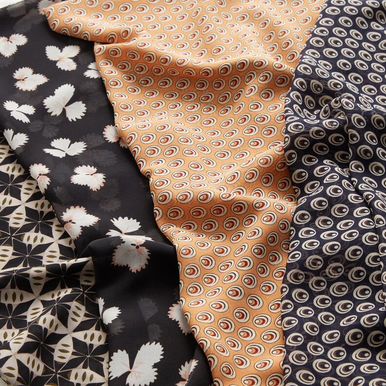 Chiffong cirklar och romber &ndash; svart/yllevit,  image number 5