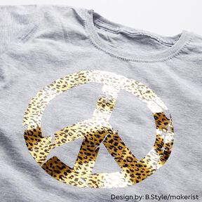 Strykfolie metallic design leo Din A4 – svart/gul, 