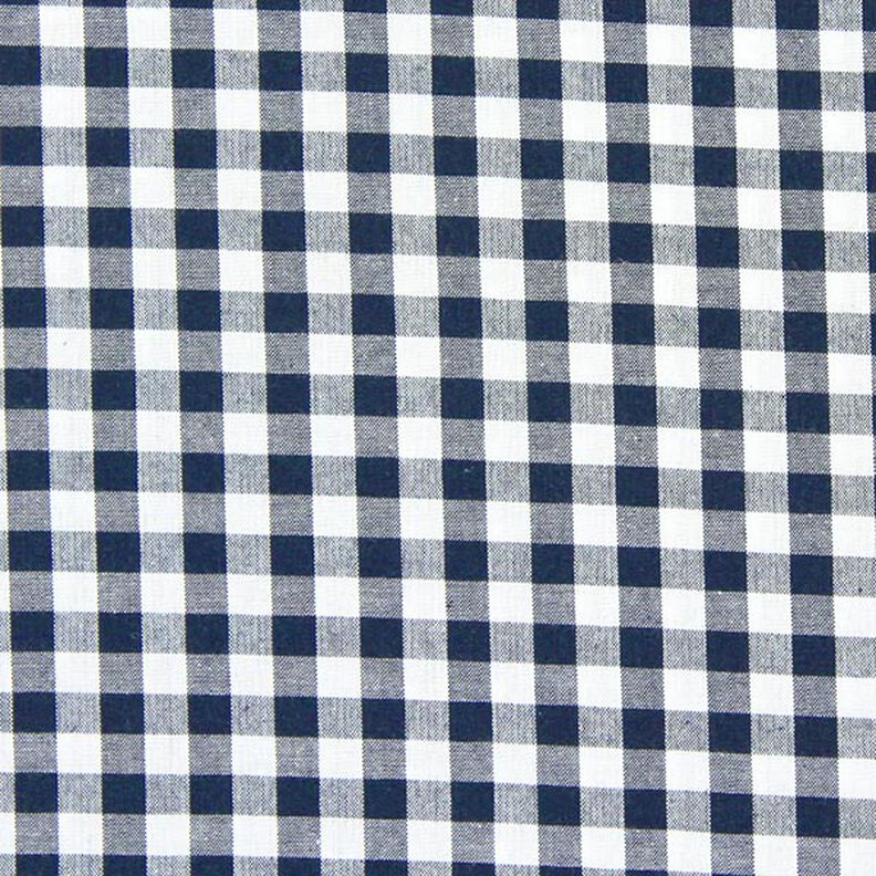 Bomullstyg Vichy rutig 1 cm – svartblå/vit,  image number 1